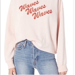 Billabong Embroidered Waves sweatshirt. Pink. Size Small. Pre-owned, cute!!!